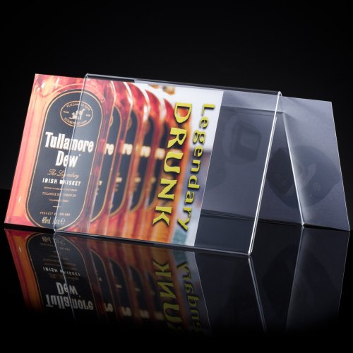 Plexi stand with order number AKR-S22-xx-S