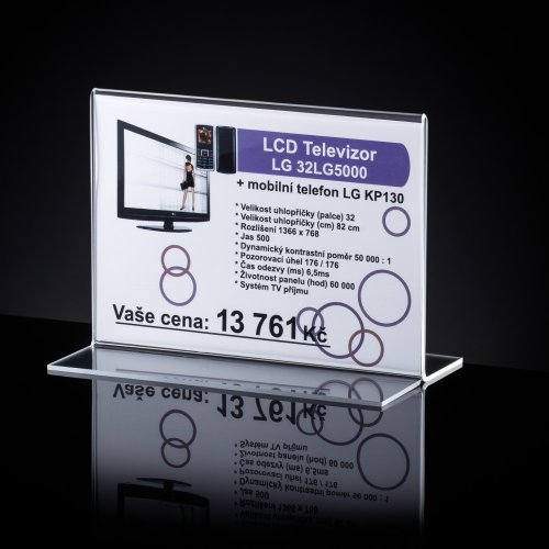 Plexi stand with order number AKR-S11-xx-S