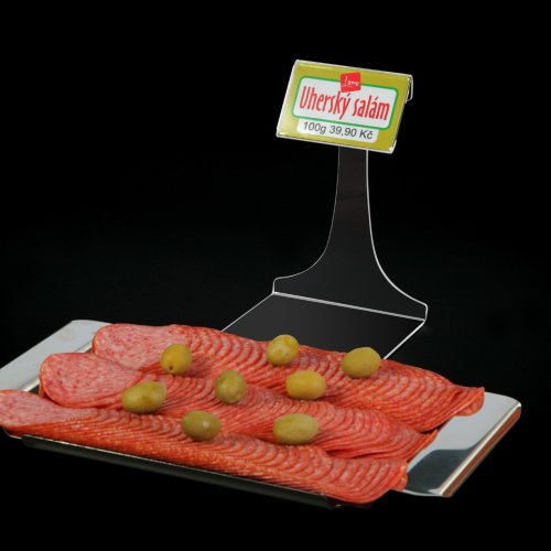 Plastic stands for price tags in the service section. Stand with order number SOU-PD-xxx